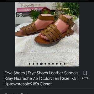 Frye leather tan sandals 7.5
